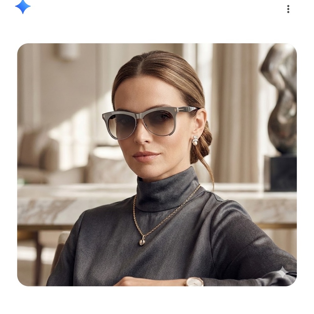 Tom Ford Women’s Sunglasses TF365 Leona Cat Eye Grey